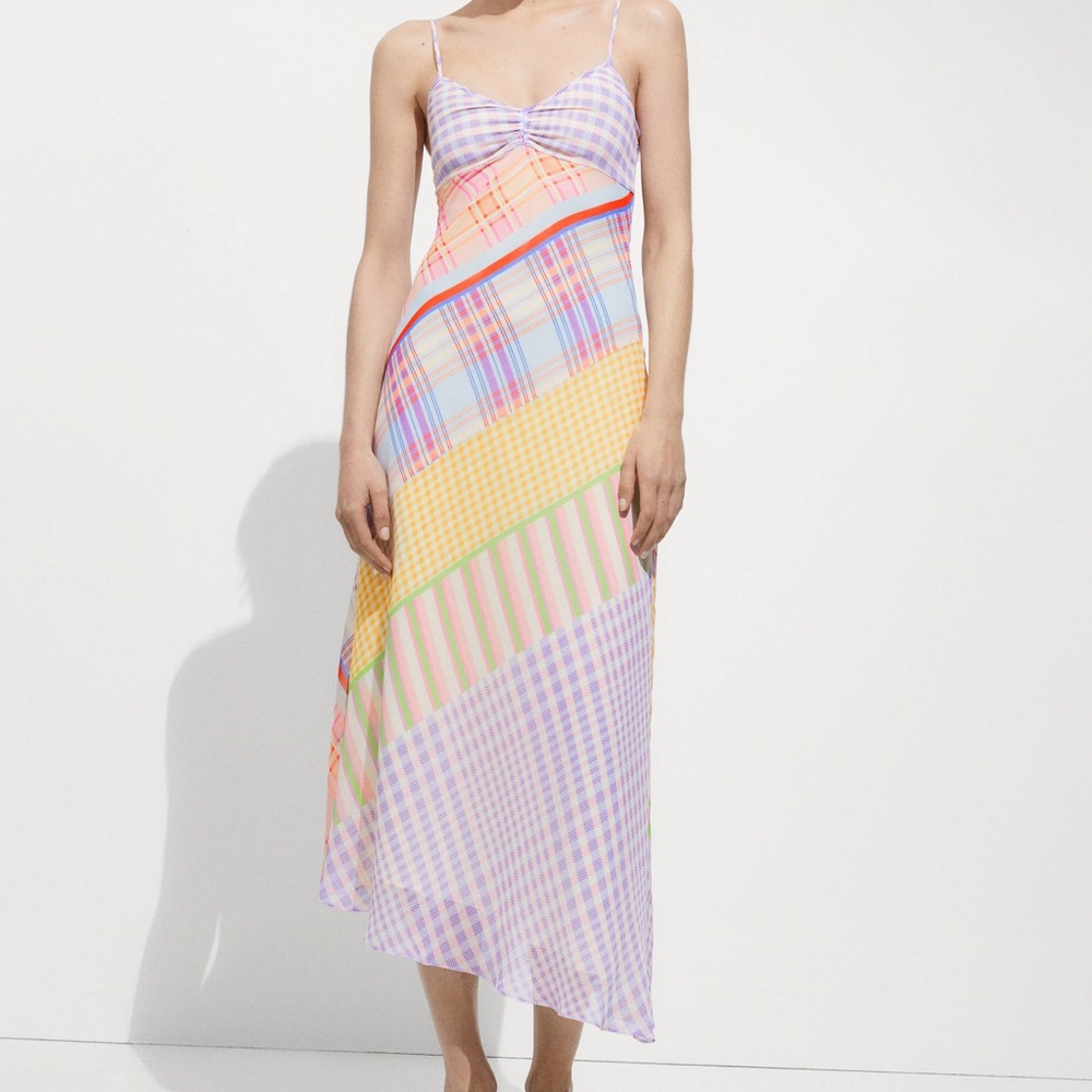 Printed strap dress